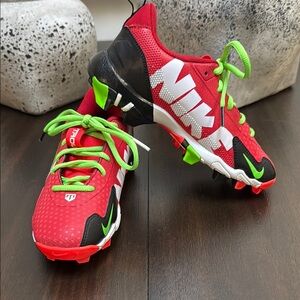 Nike Kids Red and Green Cleats